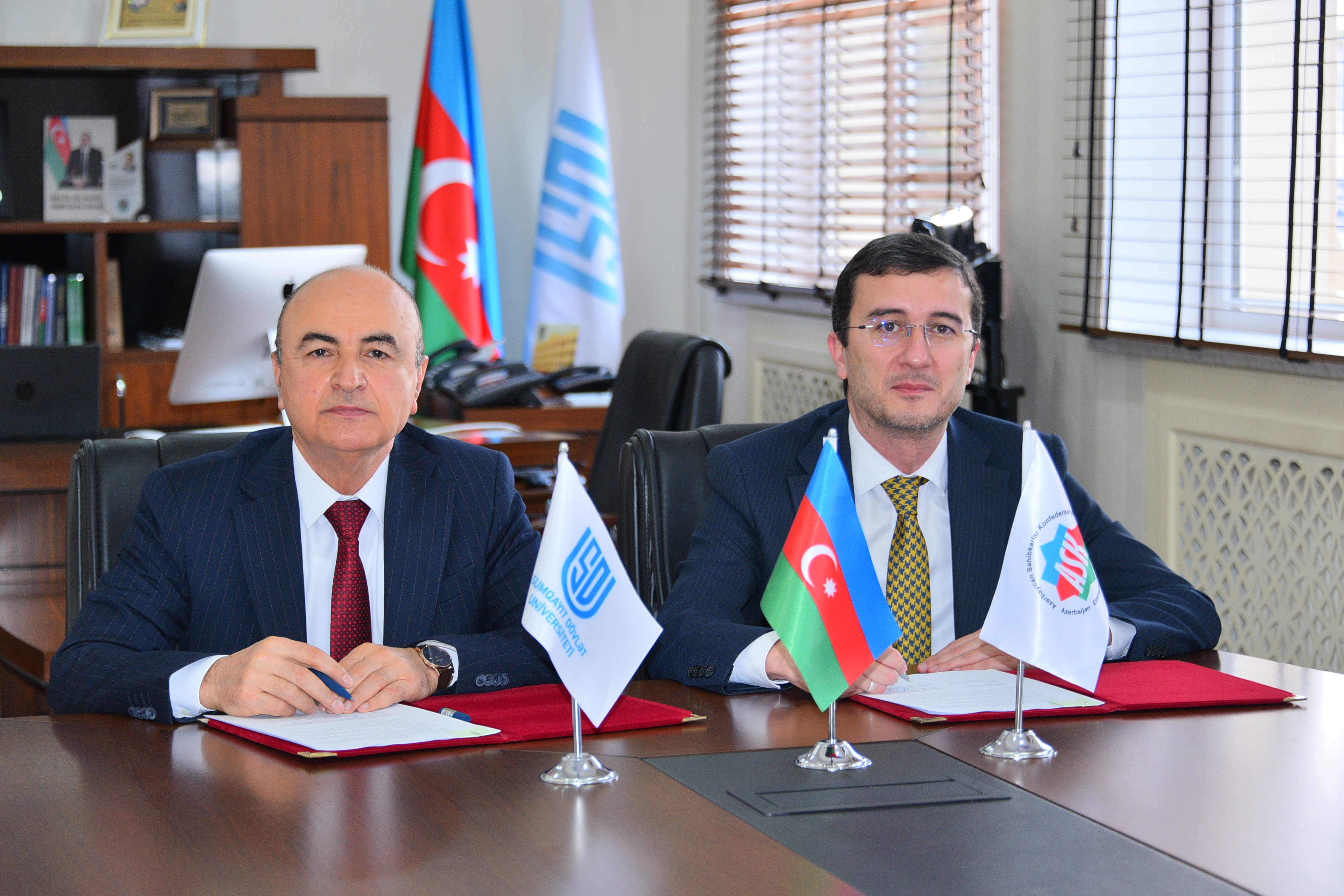 Azərbaycan Sahibkarlar Konfederasiyası ilə Sumqayıt Dövlət Universiteti arasında əməkdaşlığa dair Anlaşma Memorandumu imzalanıb